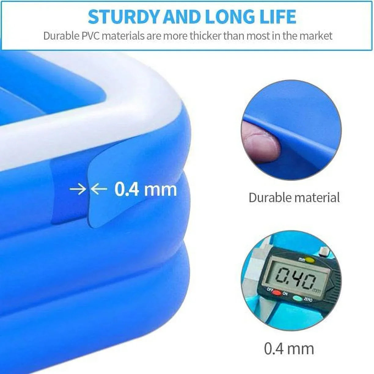 Inflatable Swimming Above SUGIFT and 120" x for x 22" Pools 72" Pool Ground Kids Adults