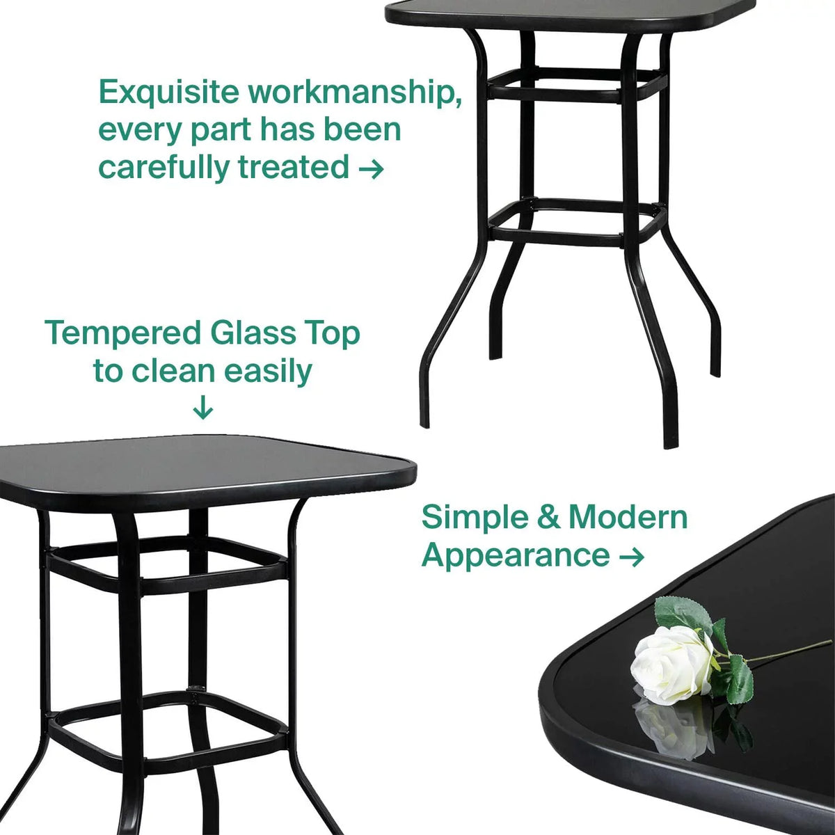 Brier Outside With Porch Metal Bar Meal Table Squire Finish Dining
