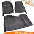 Floor For & 2015-2024 & SuperCrew Floor Seats All-climate Cab,Custom Super Mats 2nd For W/O F150 TPE 2015-2024 F150 Seat,Only 3PCS Crew&Bucket & Rear F-150 1st Storage Mats Front Row