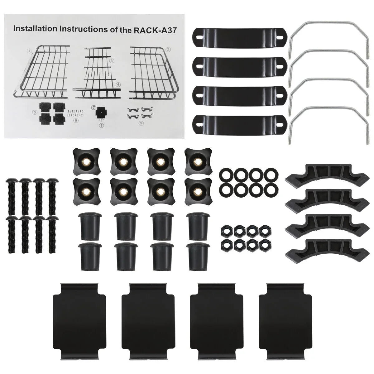 Rack Cargo Top Truck 64" Luggage Carrier Roof Steel Teledu SUV Basket Extendable