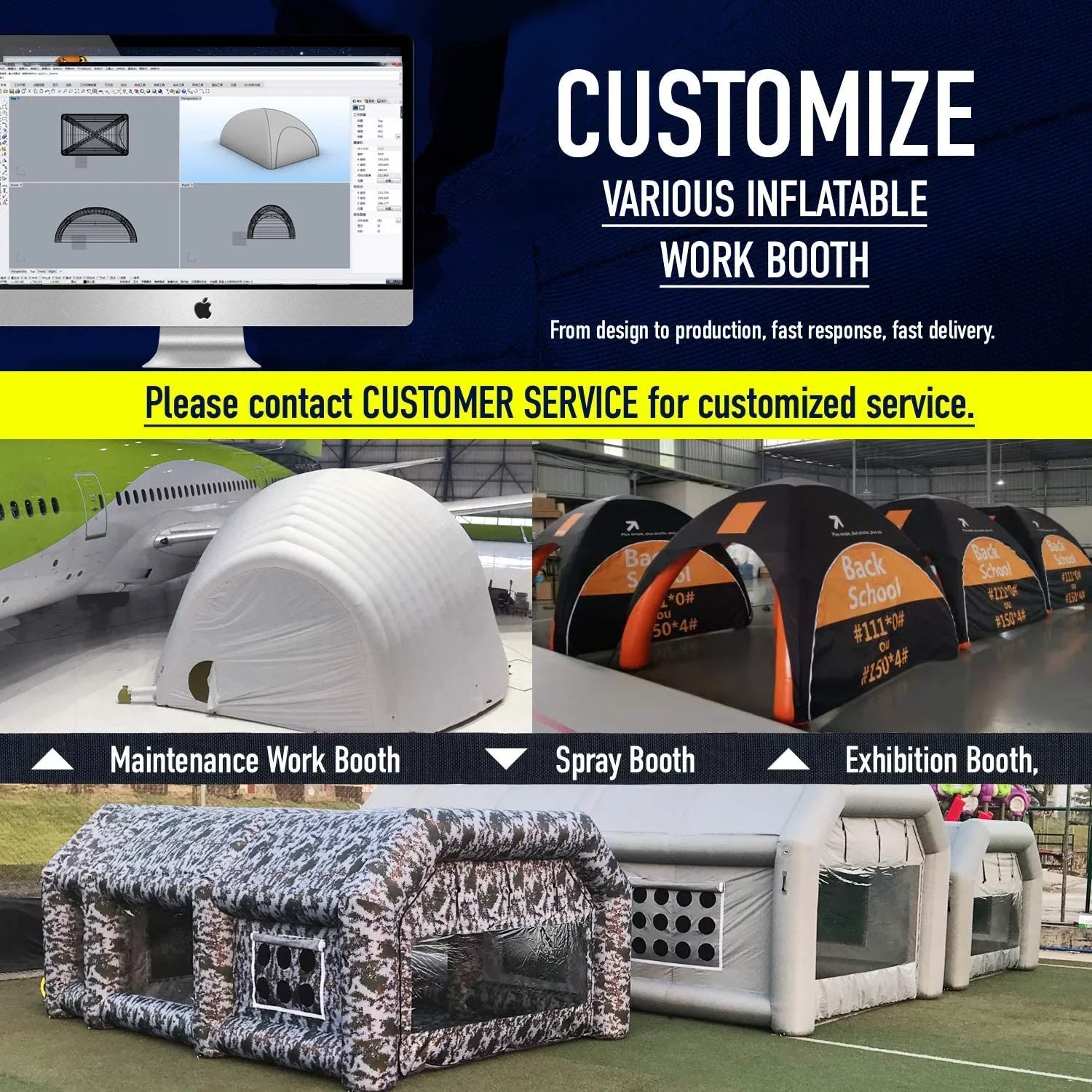 Professional Inflatable Painting Car Booth Sewinfla Booth Inflatable Paint Portable with Booth Blowers Spray 23x13x8.5Ft