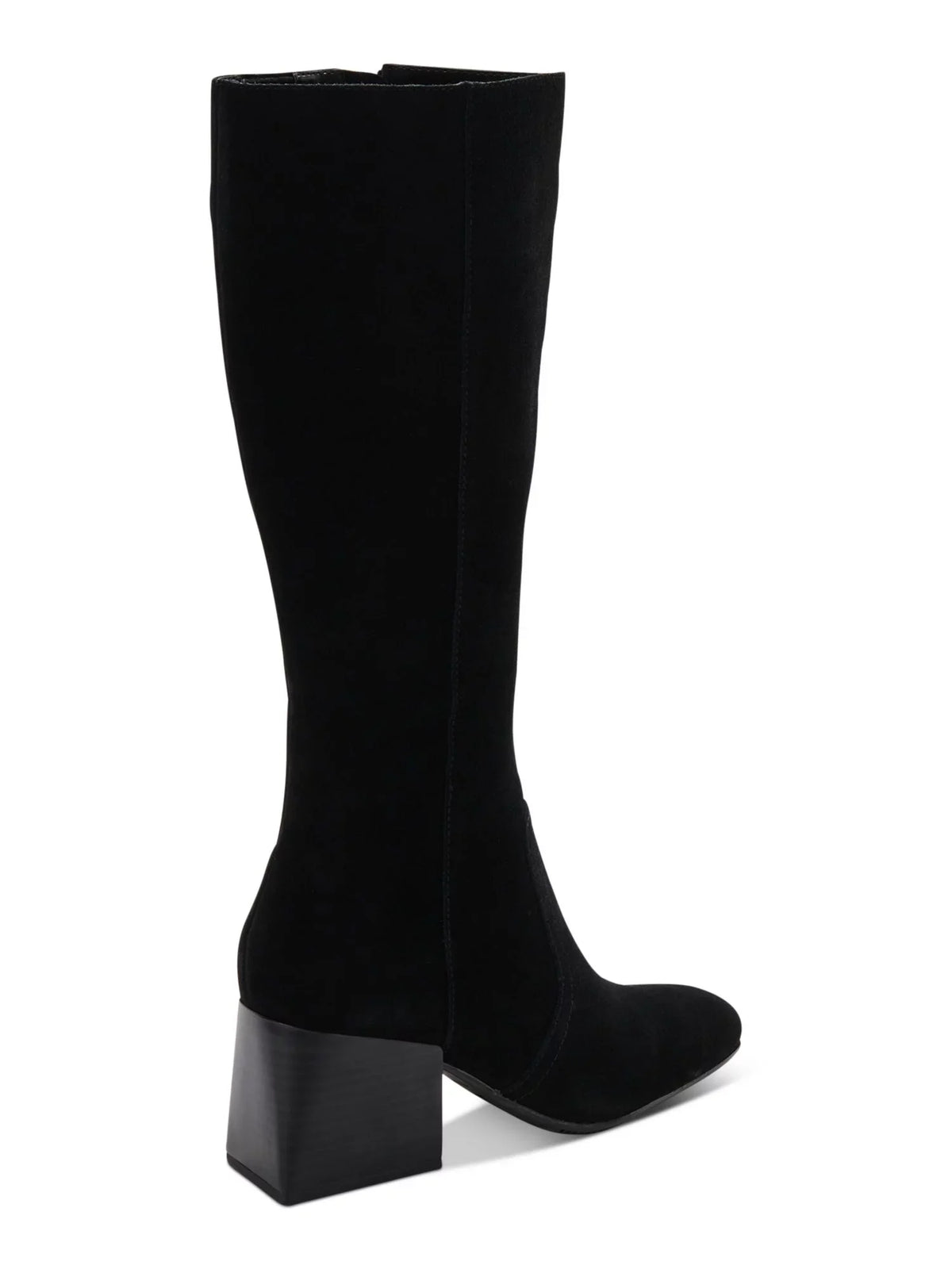AQUA Square Heel Black Zip-Up Boots Stacked outfit Cushioned Goring Womens COLLEGE Shoes Tori Toe 10 Waterproof M