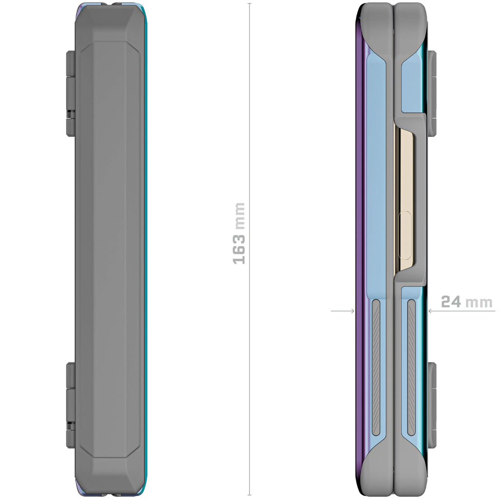 Fold Phone Atomic Galaxy Ghostek Metal Cover Slim (Prismatic) Z 5 Clear Aluminum Case