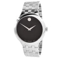 Silver Unisex Movado 0607415 Black Tone Veturi Dial Watch Case