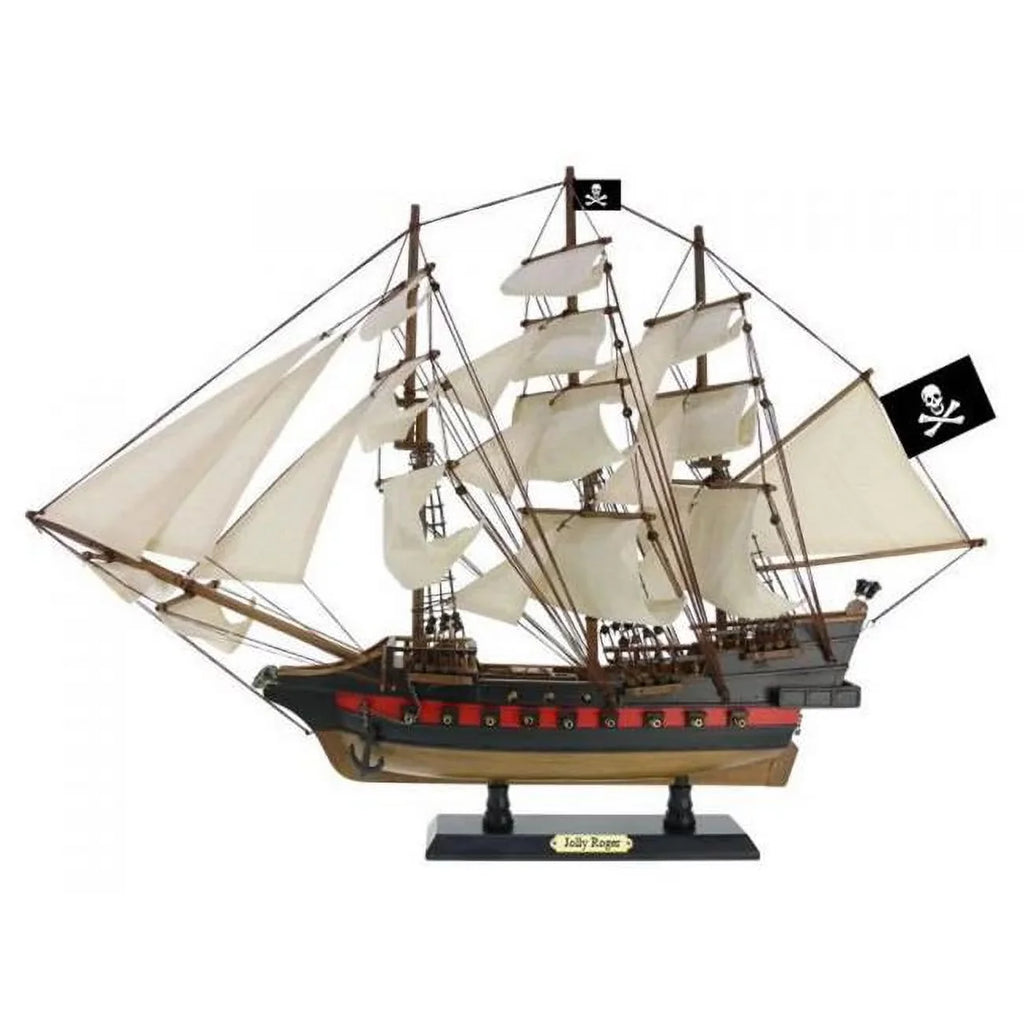 Peter Pan from Model Jolly Pirate 20 Sails Model Roger White Ships Ship Captain Wooden in. Hooks Handcrafted