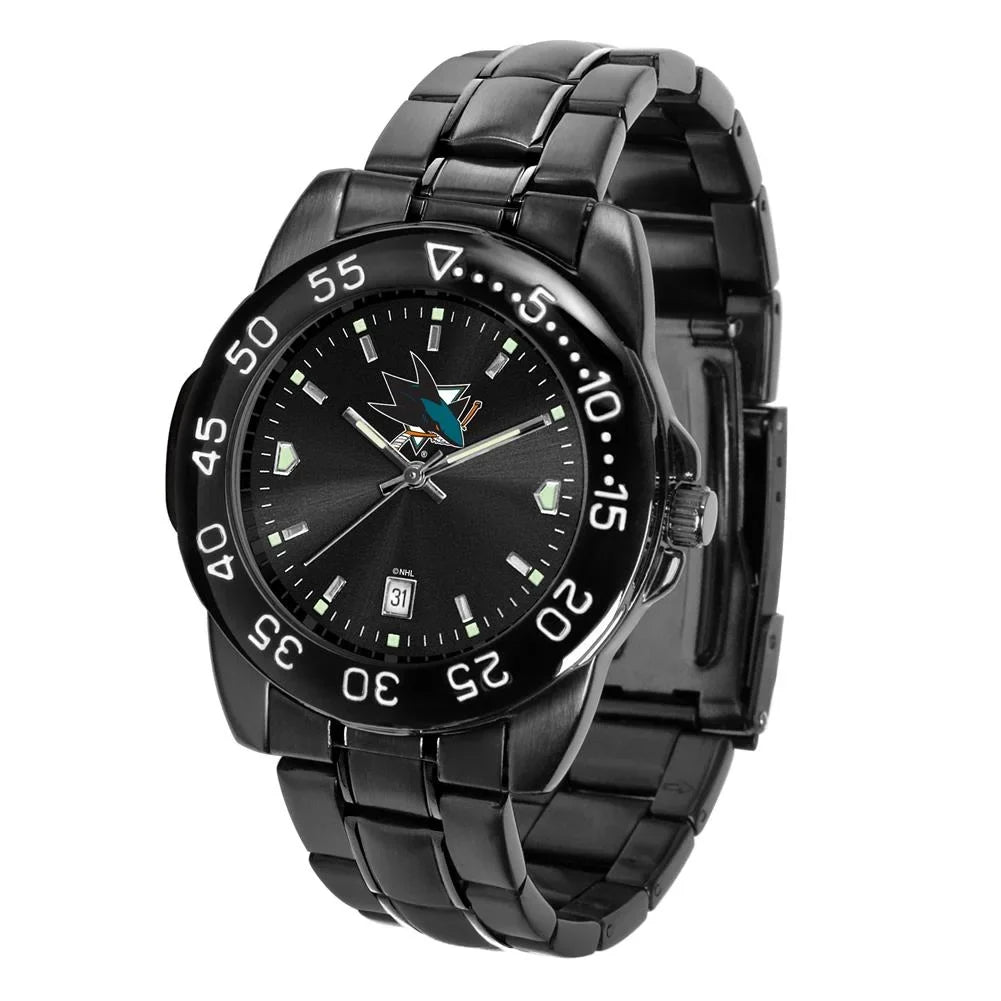 San Watch Steel Watch Sharks Game Black Men's Fantom Jose Time