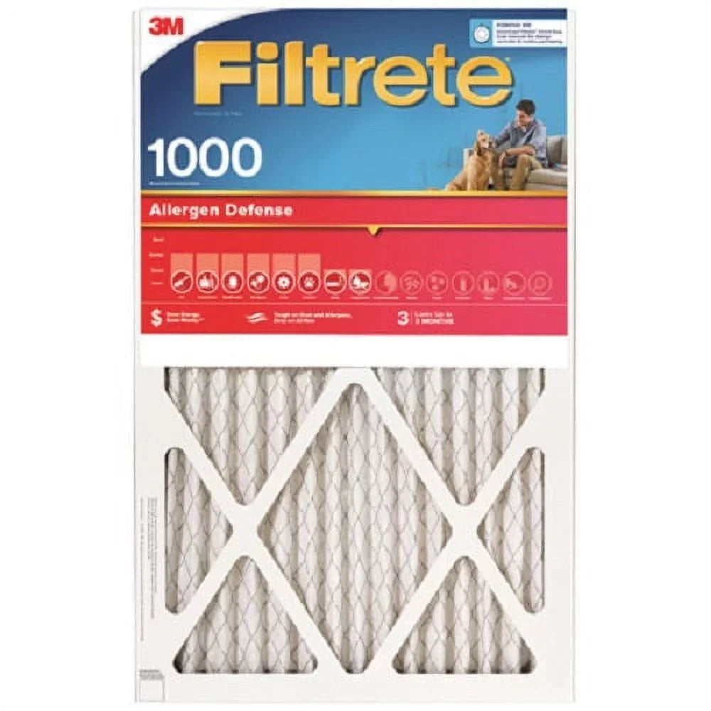 MPR Disposable 3M Filter - 3 Red of 1000 Pleated Filtrete x Quantity x 10" Month 9807-4 Air 1" 4 20"