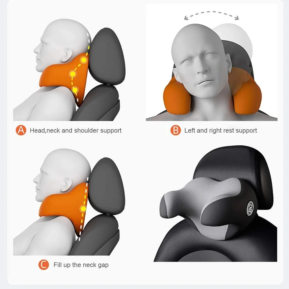 Memory Seat, and Car Neck Ergonomic for for for and Sleeping Soft Neck Support Pillow Pillow - Car Pain Headrest Resting Pillow Relief in Design Foam Travel Office U-Shaped