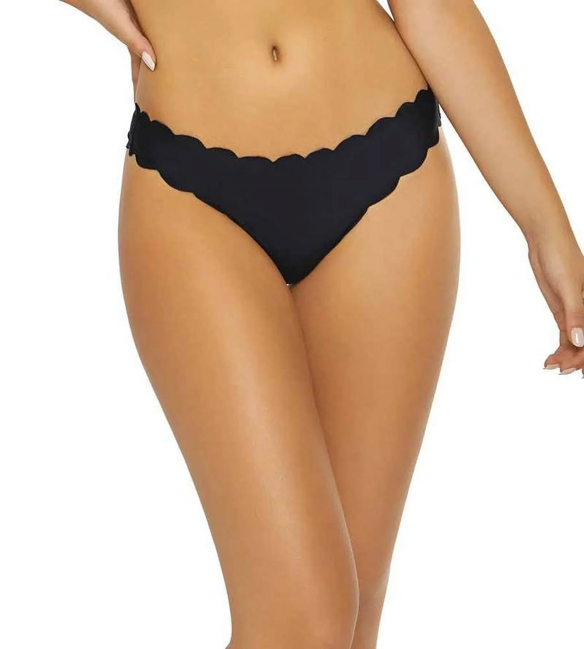 Full PilyQ Wave US Swim Cut Seamless Twilight BLACK Small Reversible Bottom,