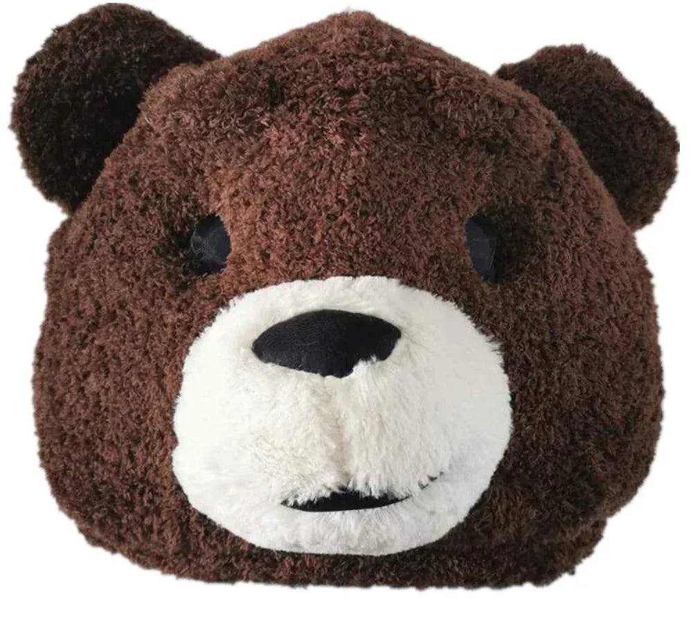 Plush Adult Bear Bear Mask Head Brown Mascot Head