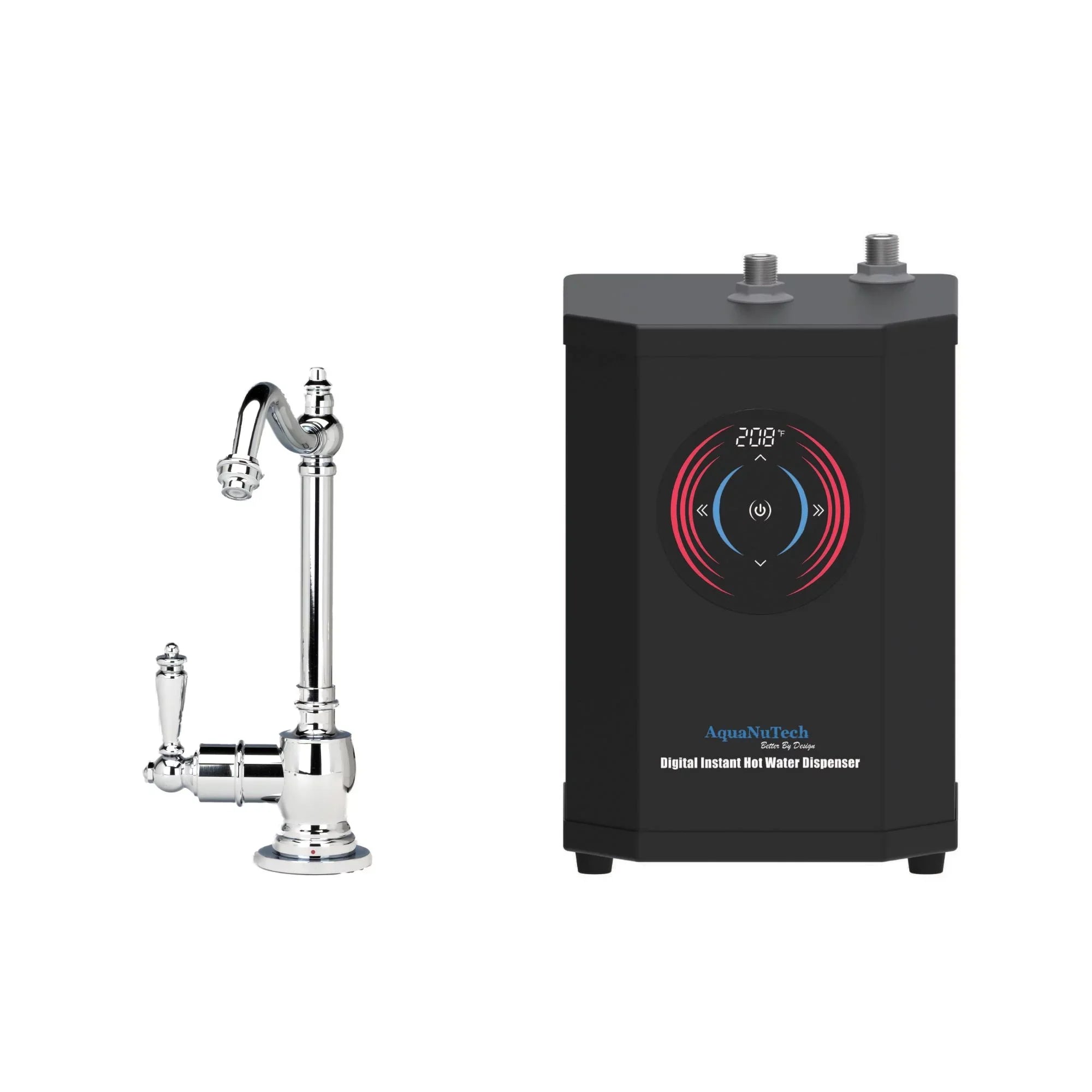 AquaNuTech with Dispenser, Hook liquid Faucet Spout Filtration Only Hot Chrome AquaNuTech Traditional