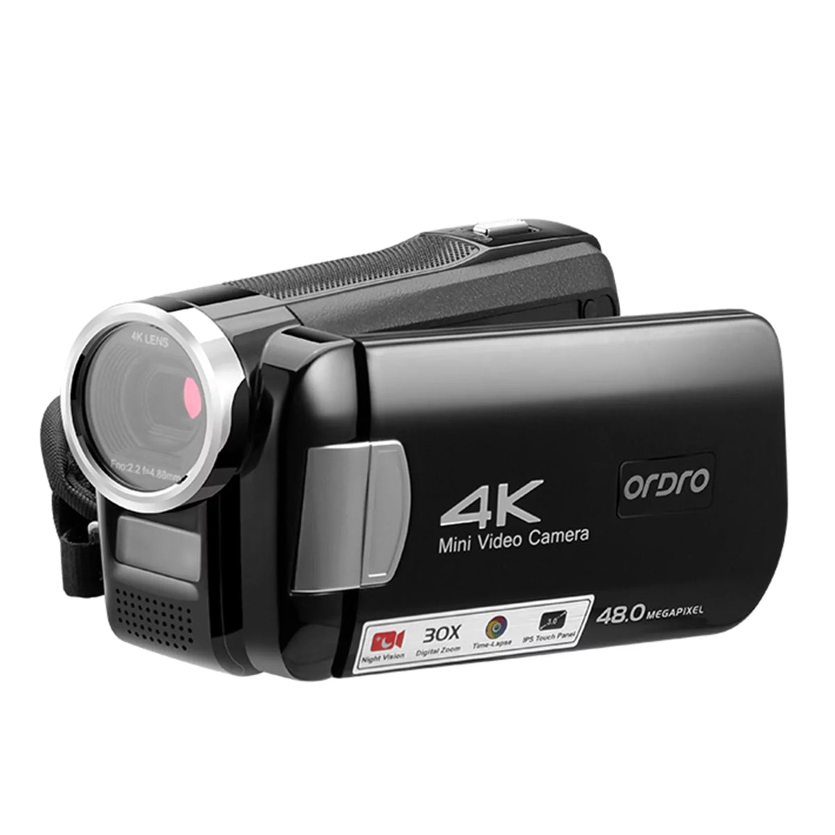 with Video Camcorder Touchscreen IPS IR Night ORDRO AC2 Digital Filmmaking Vlogging 30X Vision 48MP Camera 4K for Zoom