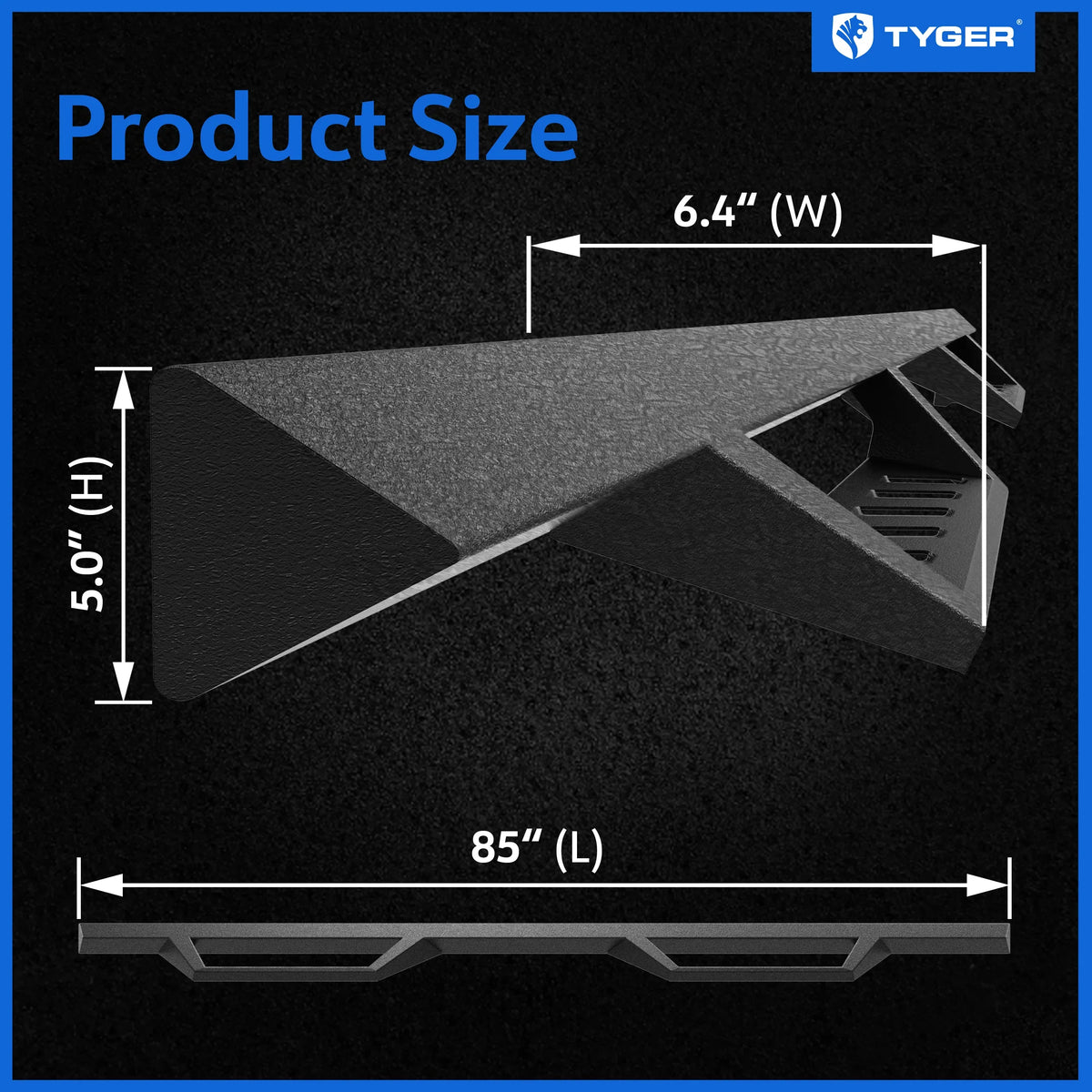 1500; Tyger Step TG-LX3D82348 | Classic Side Drop 2009-2018 with 2500 Bars Ram Running Cab Auto | 3500; Rail | 2010-2024 2019-2024 Crew Step Dodge Compatible LanderX Board Nerf