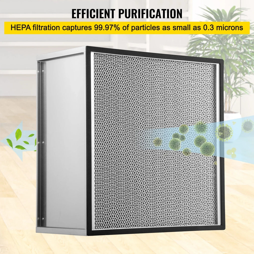 99.97% Air Pleated Filter Frame, HEPA AC Replacement, with Air Galvanized Filter, True Standard 24''x24''x11.5'' Filter Compatible Replacement Bentism Filter Durable Filter,