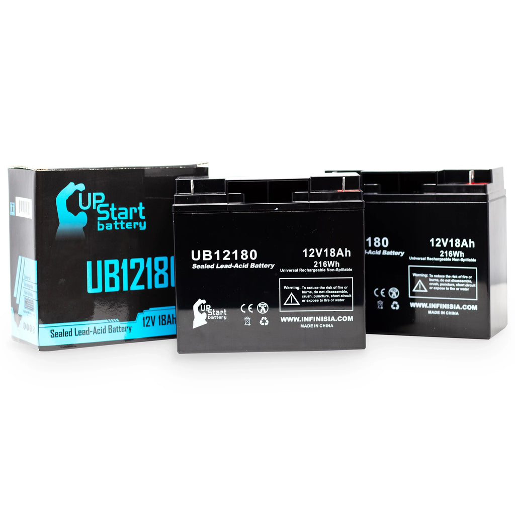 2x T4 AGM, / PX12180 - Universal - Terminal, Pack Portalac Lead 18Ah, Compatible Replacement Battery 18000mAh, Battery Acid UB12180 SLA) (12V, GS Sealed