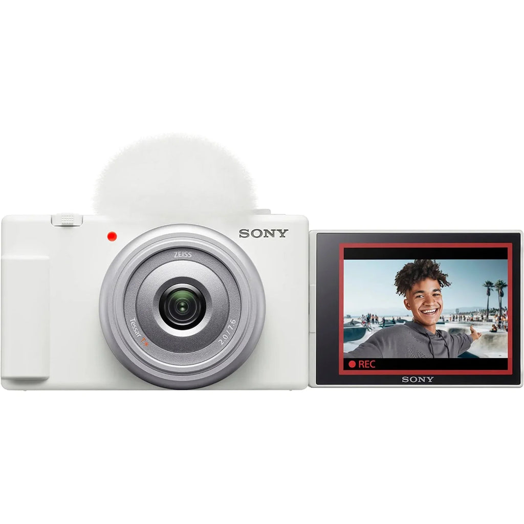 with White ZV-1F & Camera 4K Content Vloggers Vlog Creators Bundle ZV-1F/W 20.1MP for Video and
