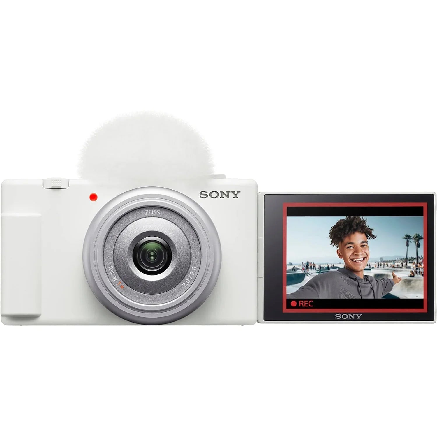 with White ZV-1F & Camera 4K Content Vloggers Vlog Creators Bundle ZV-1F/W 20.1MP for Video and