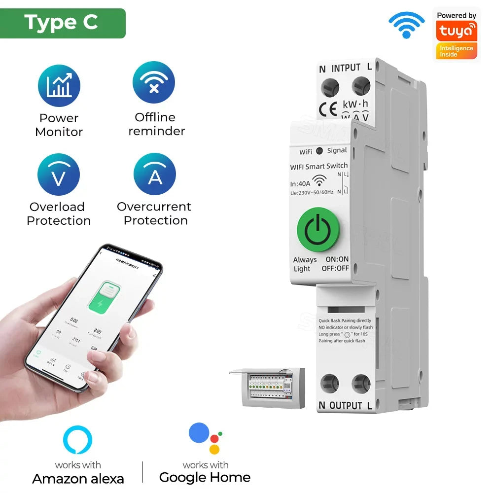 Settable Voltage Voi Htovila Values Intelligent APP WiFi Assistant Automatic with Multifunctional Reclosing Mobilephone Meter for Compatible Protections Current Protector Control