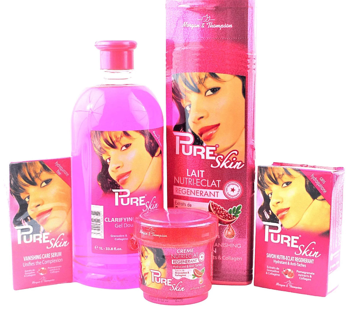 Skin Shower Body Soap, of Pure Gel Care Set 5 Face Lotion, Vanishing Cream,
