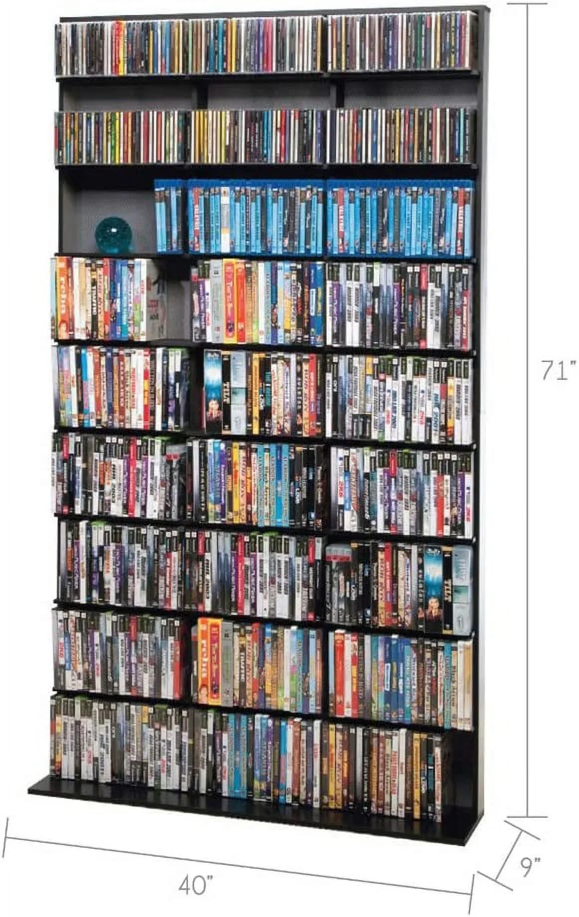 s, Or In 630 Cabinet Tower, 528 624 With Wii Fixed 9 - Large PN35435725 s, Black Storage Stores Media Games Blu-Rays, PS3/PS4 Shelves, 837 Games 531