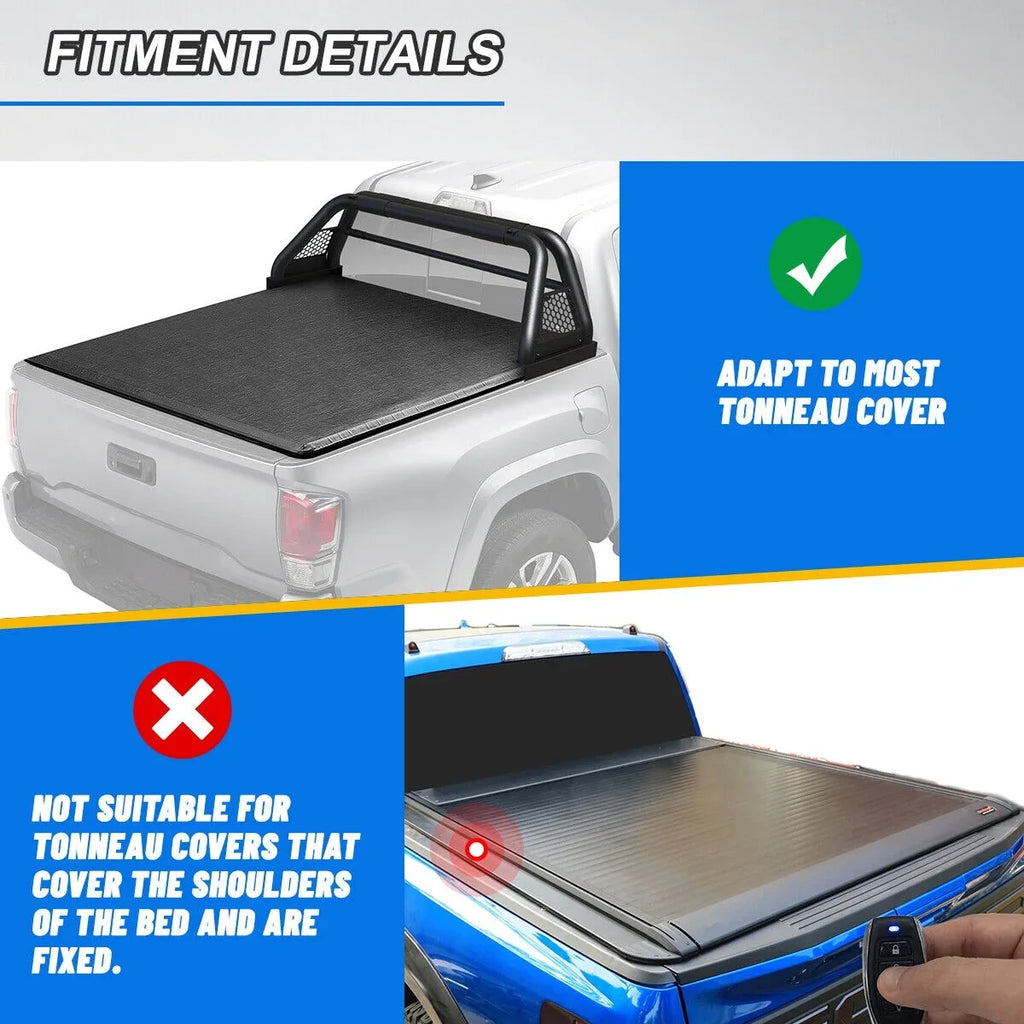 Bed Truck Bar Bar Rack For 2019-2023 Fit Chase Ranger Sport Roll Adjustable 62.9-74.7"
