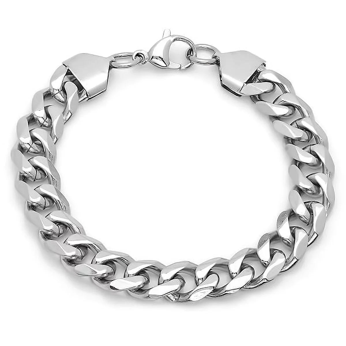 Link Men's XL Stainless SteelTime Cuban Classic Bracelet Steel