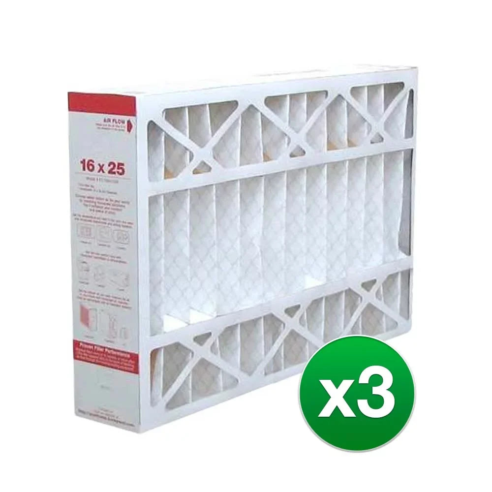 Pack) HVAC Honeywell Air Fits 11 Replacement (3 F100B1016 MERV 16x25x4 Filter