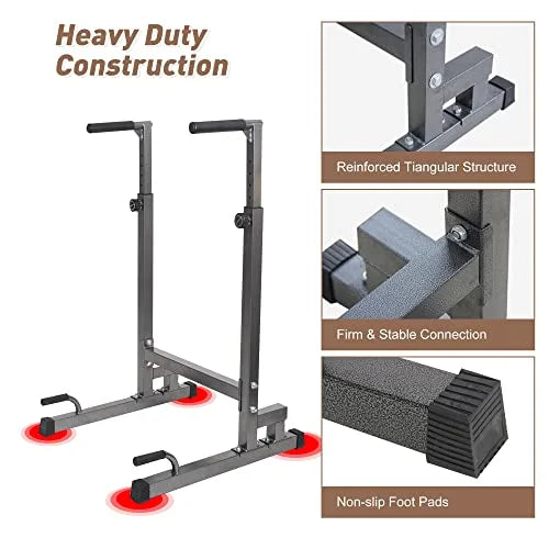 Lucky For Station, Pull Home Dip Tower Adjustable Power Up Multi-Function Calisthenics Dip Tree Gym Equipment Bar,