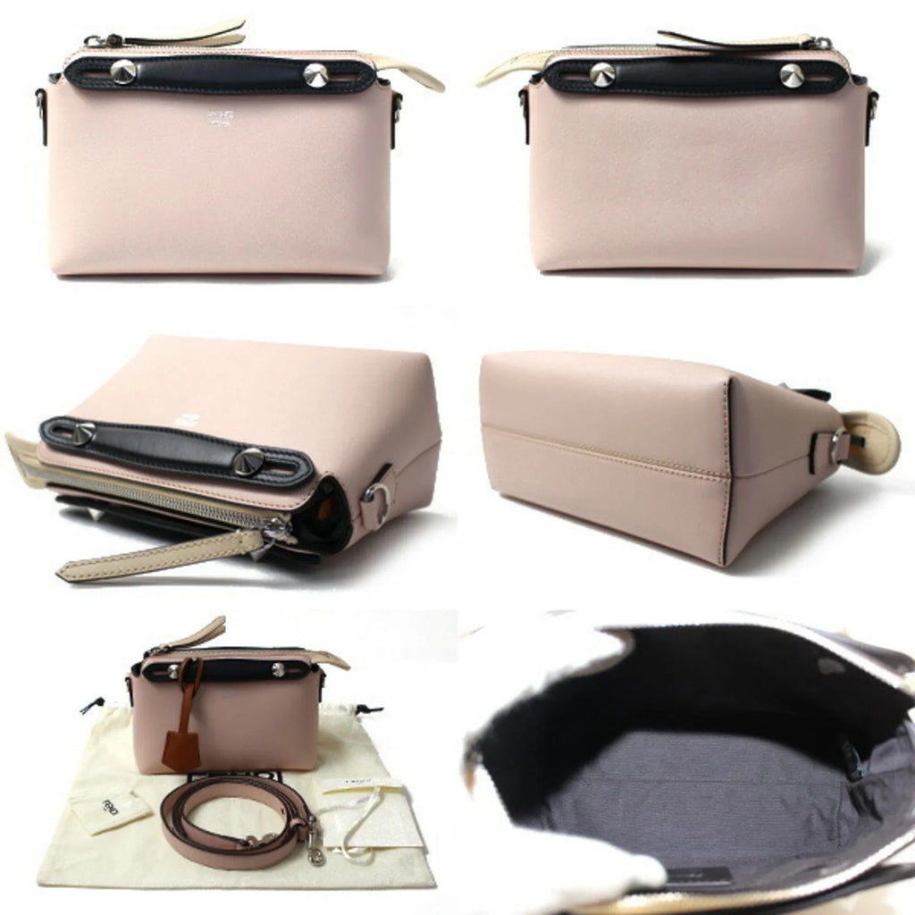 THE 5QJ Beige Bag FENDI 8BL145 (Good) Way 2Way Boston WAY Small the Shoulder Black BY Pink Pre-Owned Women's F1D5B Light By