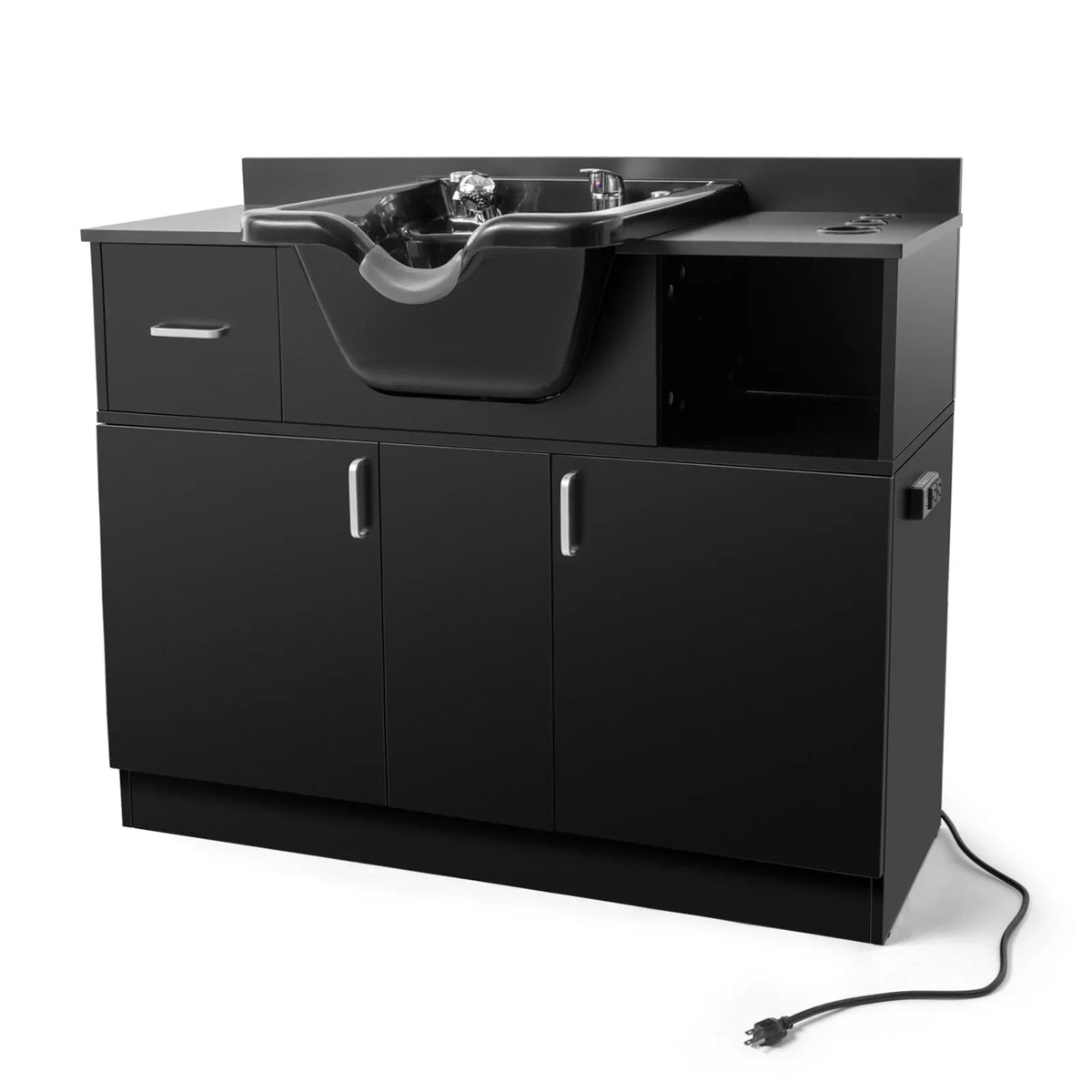 Beauty Backwash hand Hair Trap,Drawer(Black) USB,Hair with Salon Artist Station Sink Holes,P Shampoo Dryer