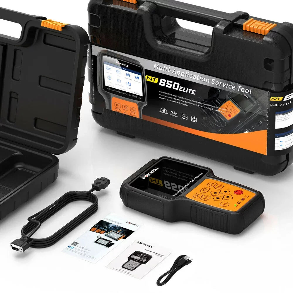 Bag Registeration Air TPMS ABS NT650 OBD2 DPF Reset Elite OBD Code Oil TPS Battery Scanner with Automotive EPS EPB FOXWELL Light Car SAS Reader II