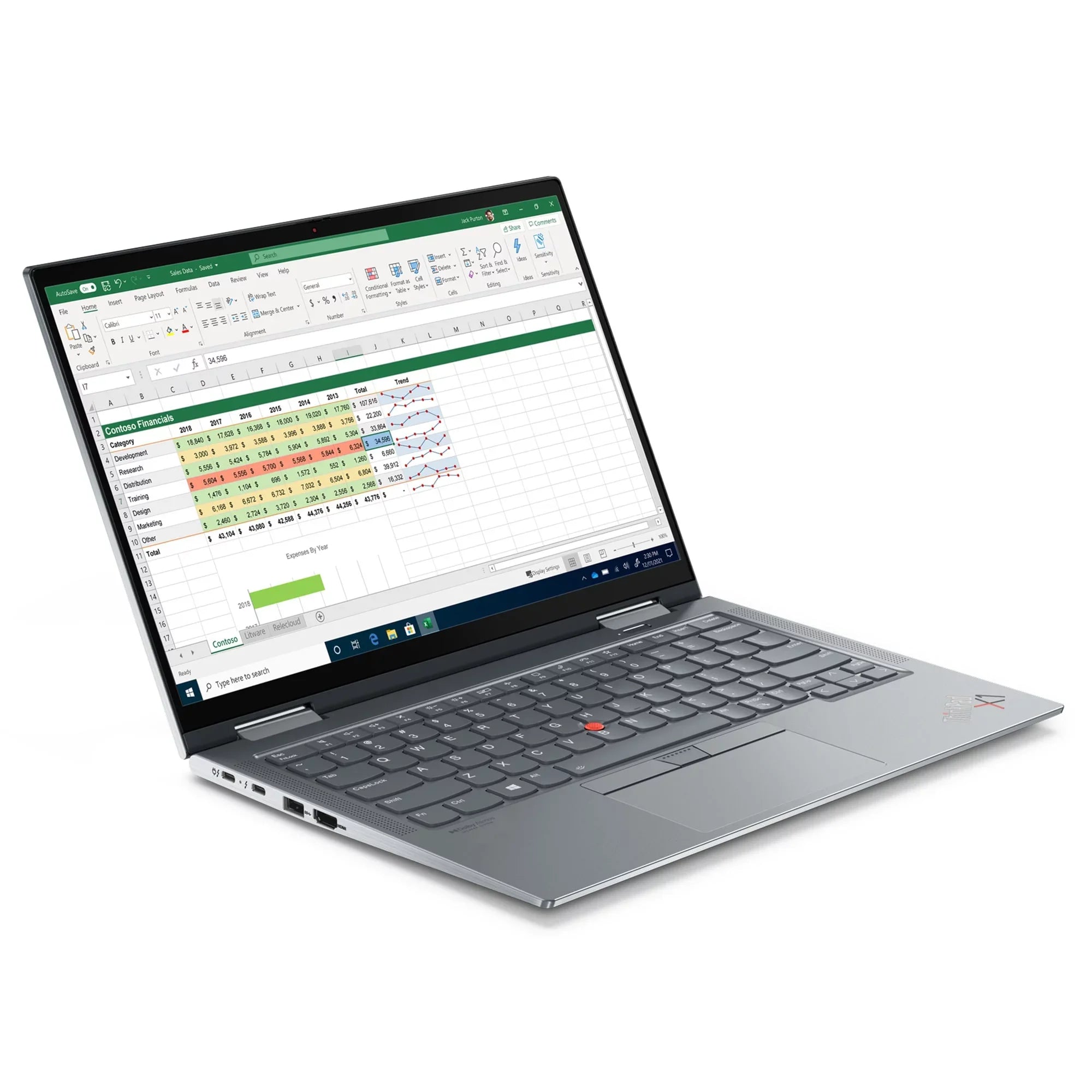 ThinkPad 1TB 6 i7-1165G7, 14" Laptop, Xe, Yoga 16GB, Gen Iris X1 IPS,