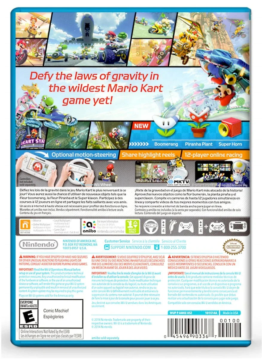 Wii Kart Mario Nintendo Used U 8 -