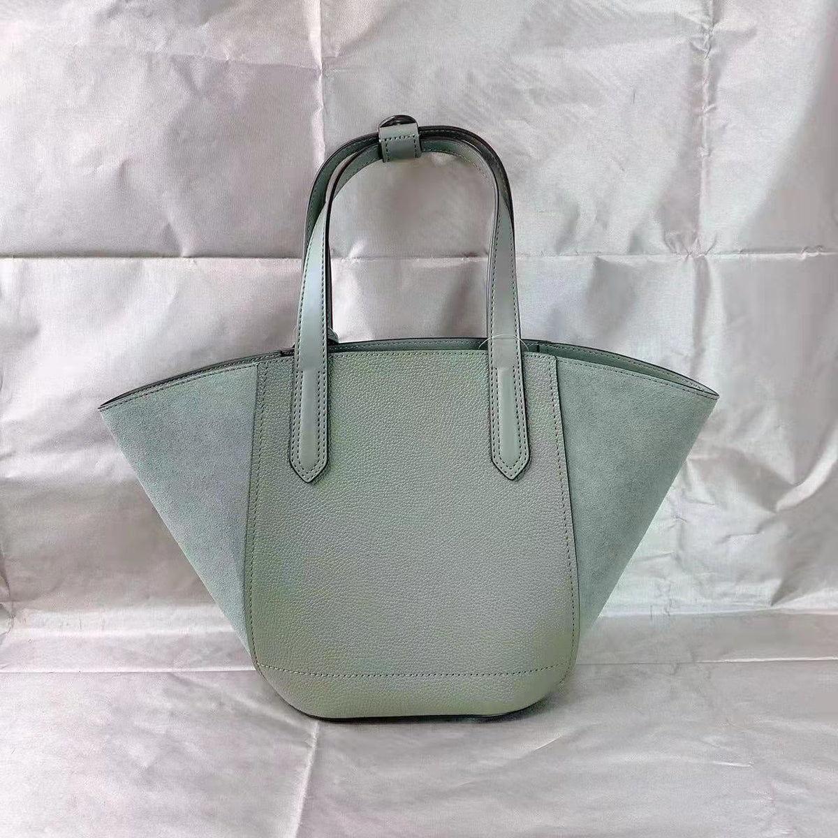 Small Kors Tote Bags Portia 35F1Gpat1S Green In Army Michael