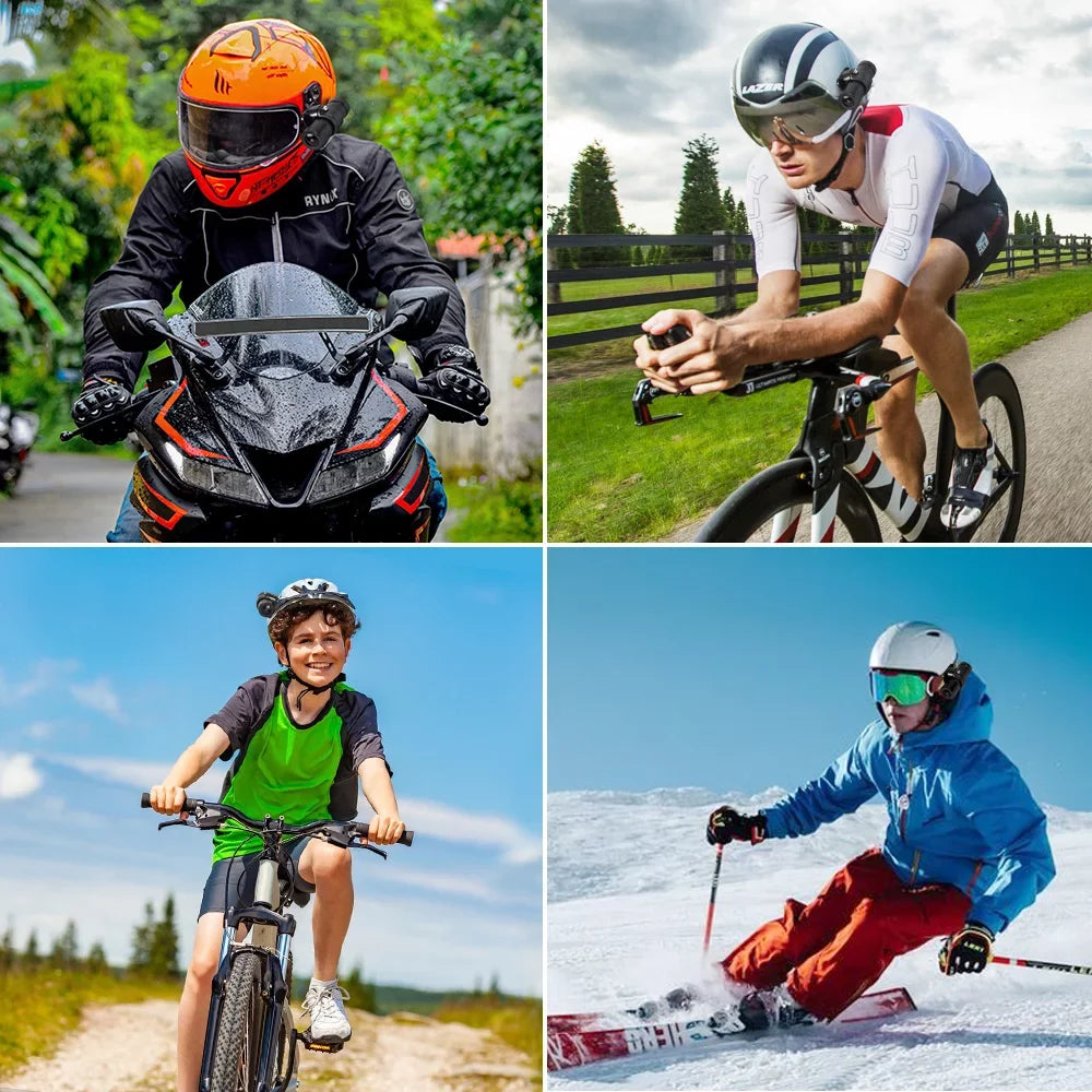Night HD Wide G-Sensor Camera Angle WiFi Camera Bicycle Action Control, Lens Portable Remote 1080P Vision with Helmet DVR, Waterproof Recording, VSYSTO 150° Loop Camera