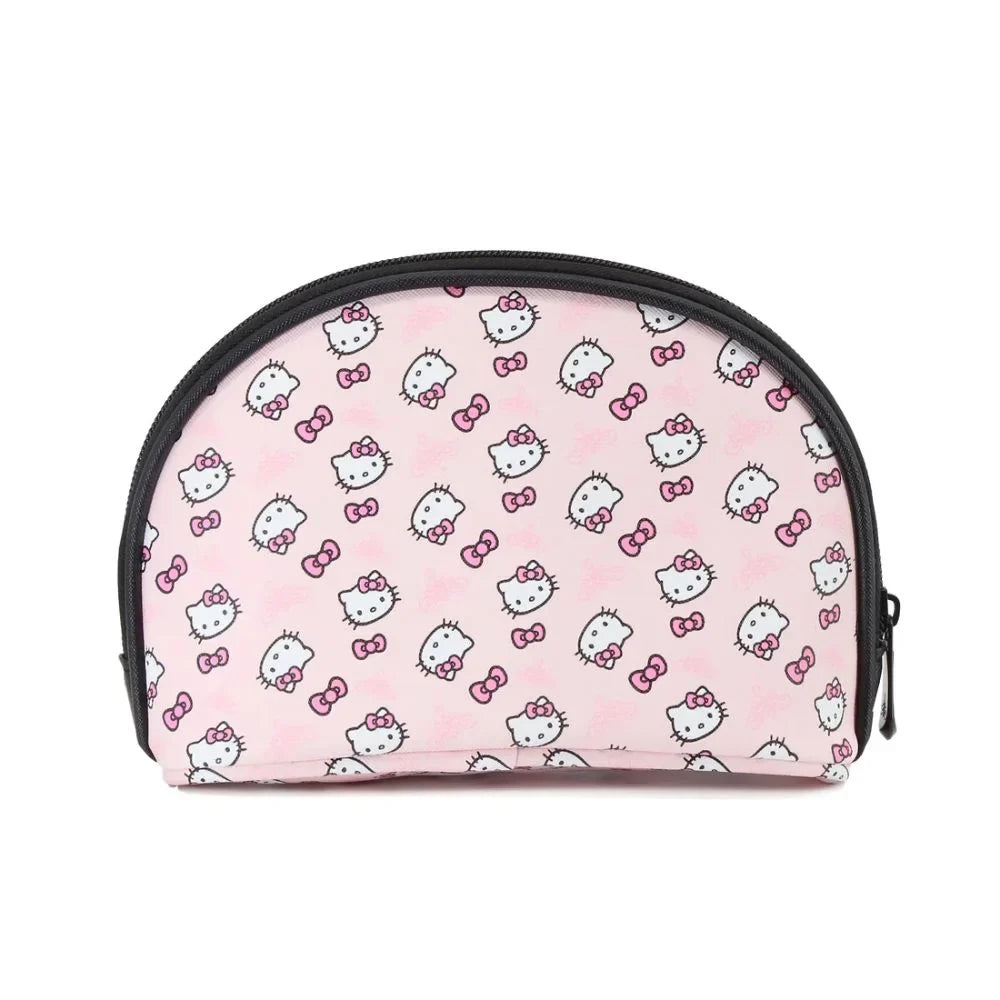 2 (Pink) Pcs Hello Bag Nested Travel Holding for Purses, Kitty Vanity Impressions Clutch Makeup Makeup