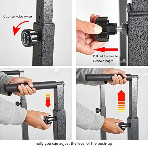 Lucky For Station, Pull Home Dip Tower Adjustable Power Up Multi-Function Calisthenics Dip Tree Gym Equipment Bar,