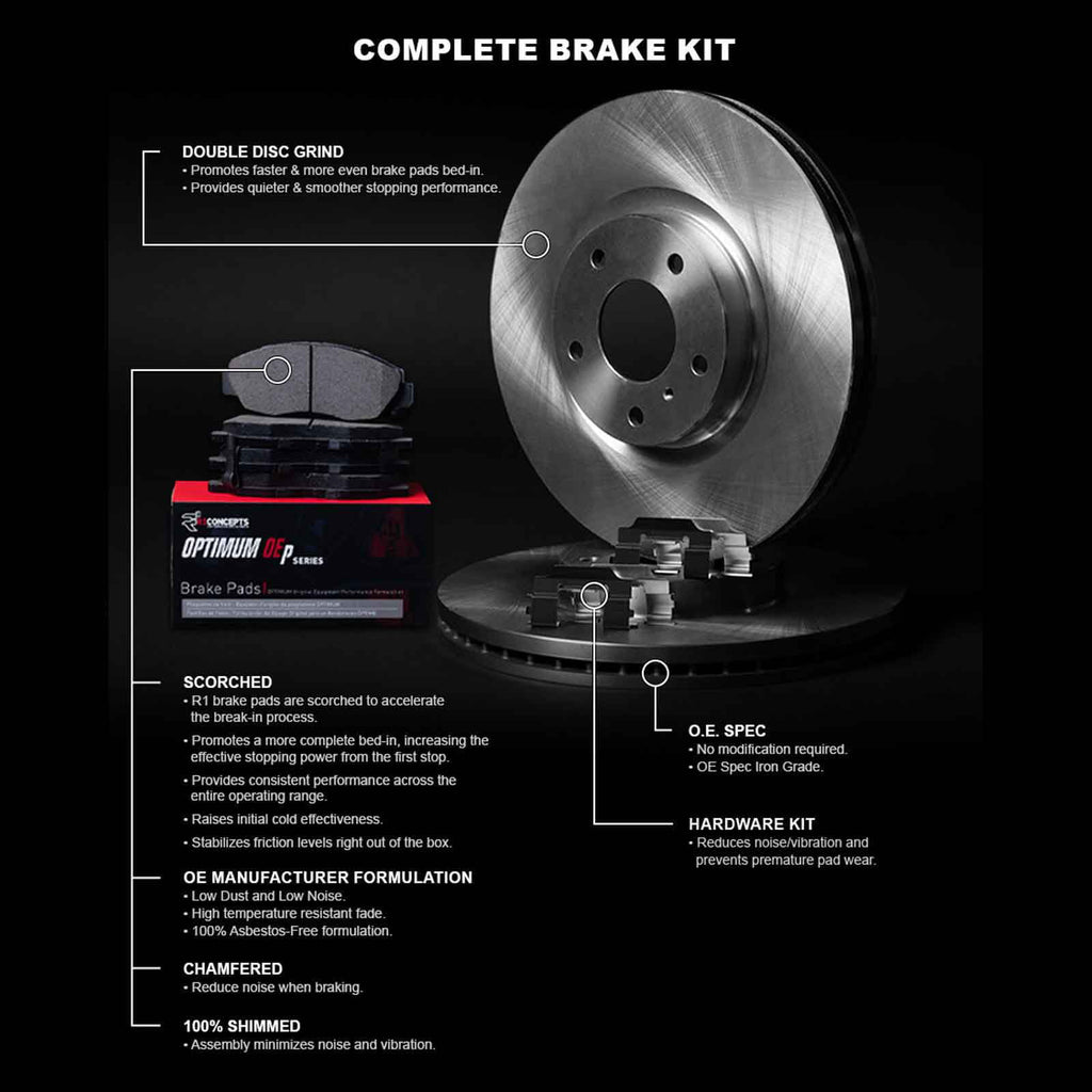 Oe R1 Concepts Wfuh1 select: Fits Pads 27199 & VOLVO Concepts Optimum S60 Rotor Blank R1 2.5T 2004-2009 Brake 2003-2007 With XC70, VOLVO