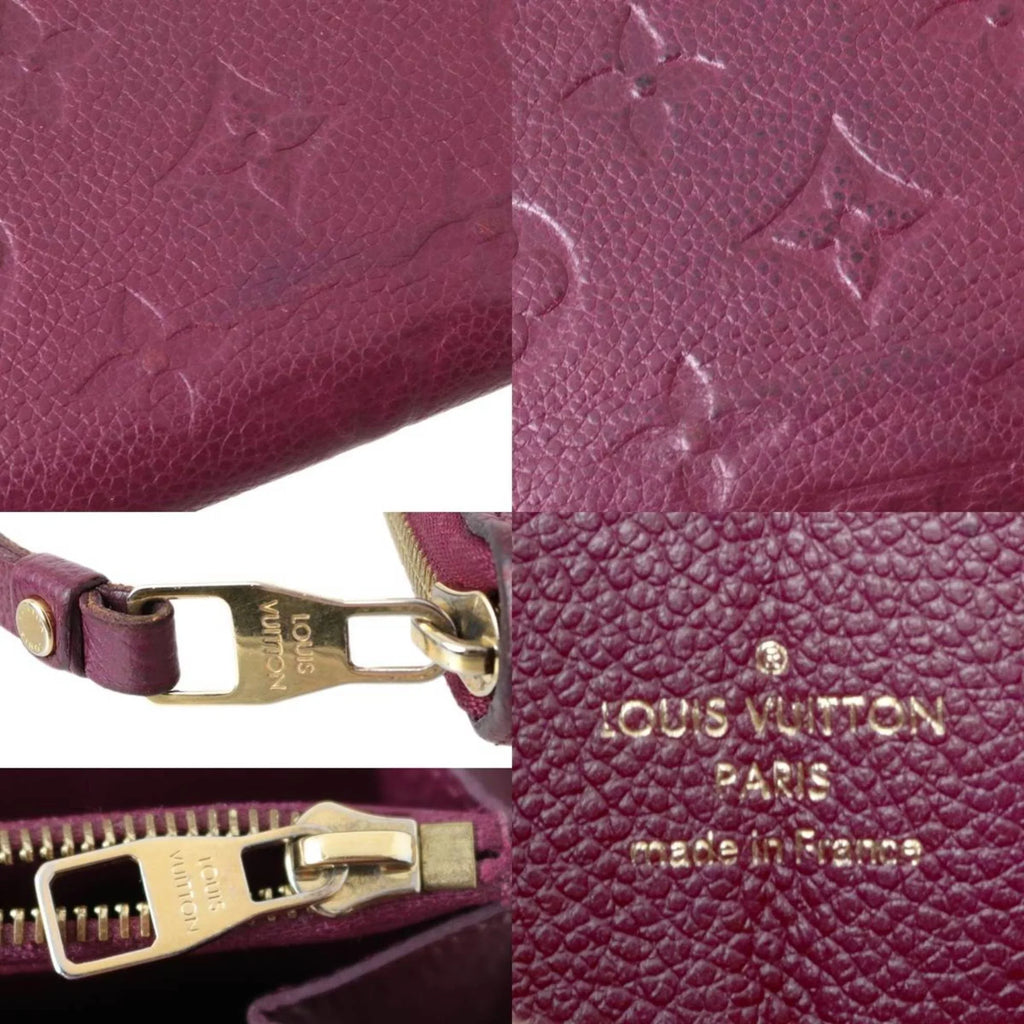 Amplant (Fair) M68571 Monogram Pre-Owned Long Cherry Zippy Berry Wallet