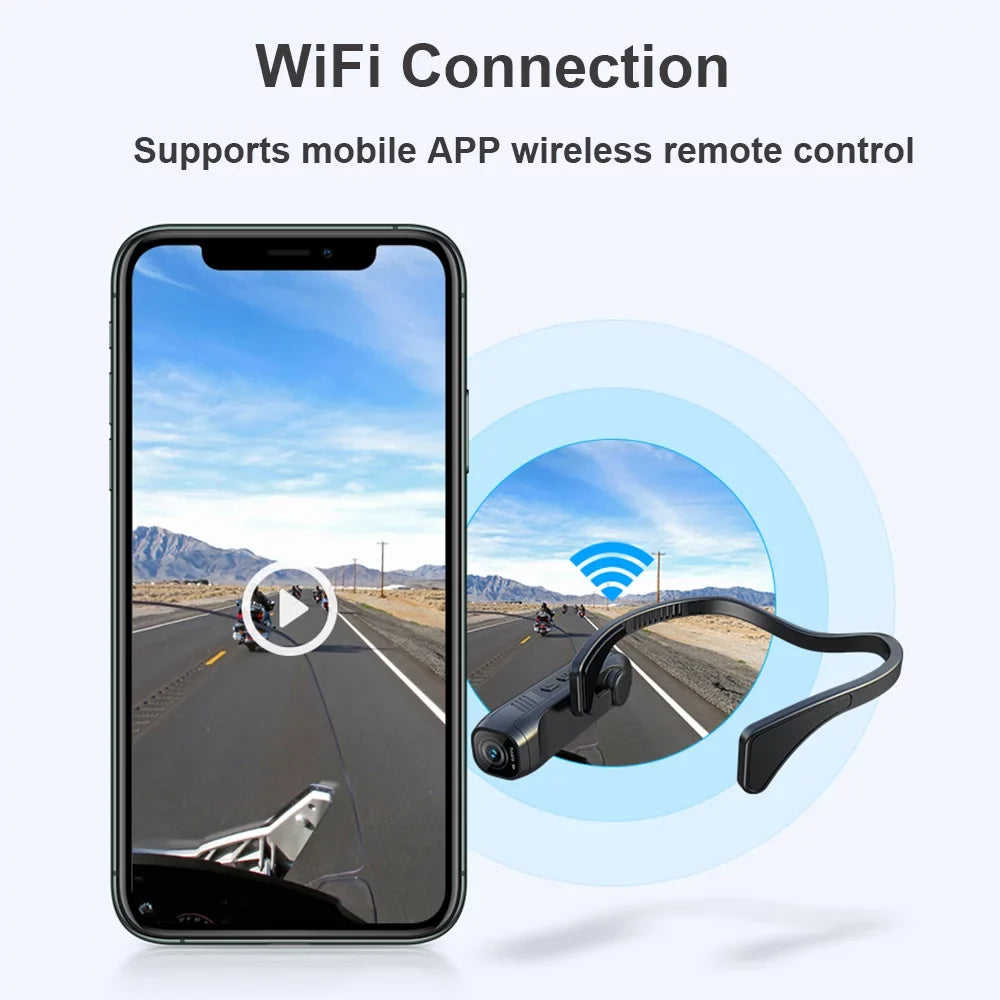 FHD 60FPS 1080P Camera Head Mounted Camcorder WiFi EP6 Andoer Wearable 4K Webcam Recorder Camera Video Hands-Off Camera Camera Vlog