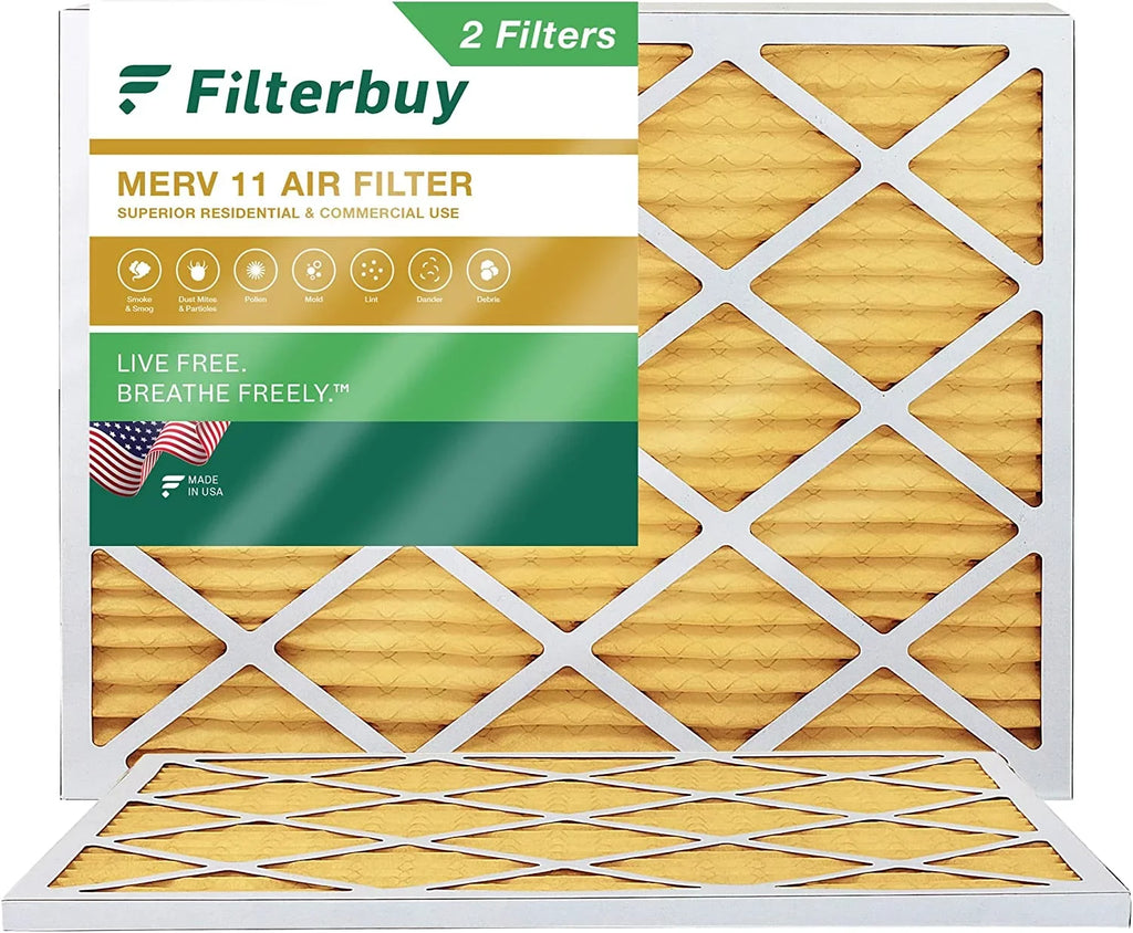 Furnace Filters HVAC 15x19x1 Filterbuy 11 Pleated AC (2-Pack) Air MERV