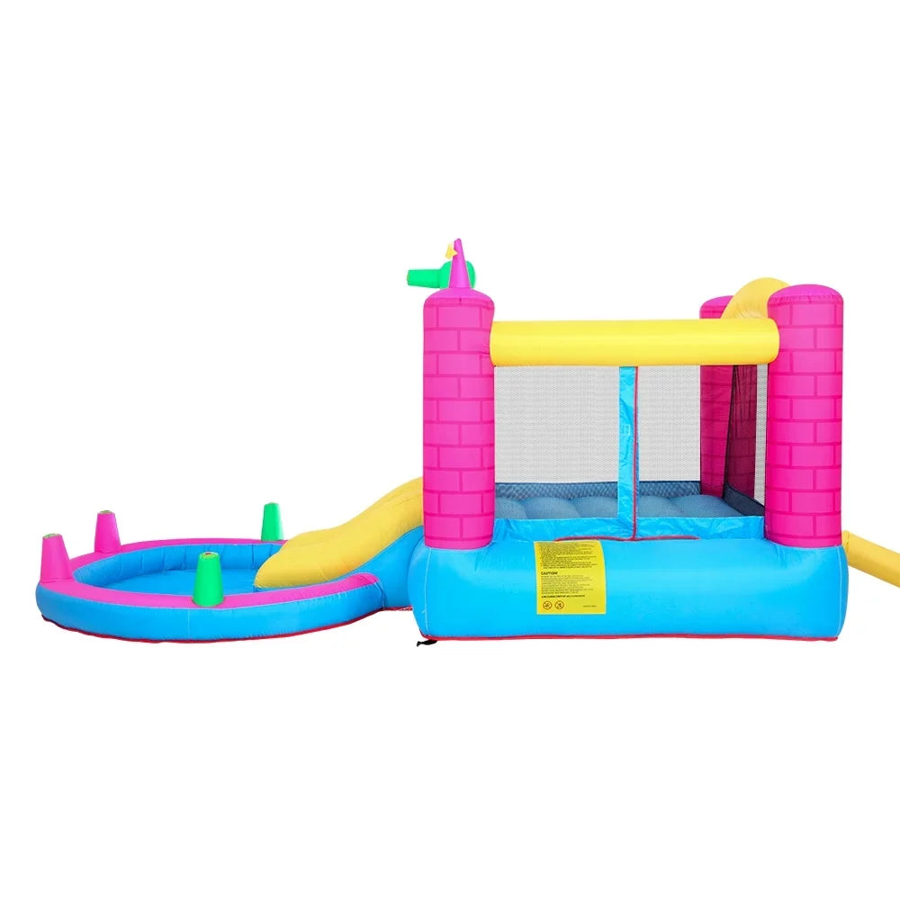 Bounce SalonMore House & Inflatable Slide liquid Splash,Multi-color Tank with Blower,Pool &
