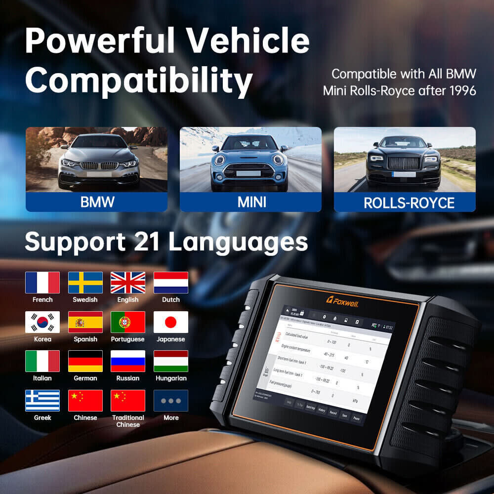 for FOXWELL Reader TPMS Coding Relearn Diagnostic Scanner fit Reset Scan Code Tool Bi-directional NT710 OBD2