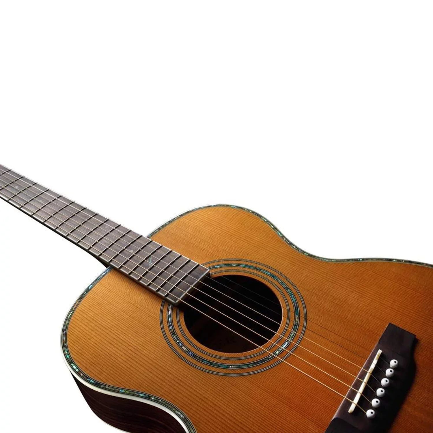 dimension Acoustic Zager - Smaller Cedar/Rosewood Solid Natural "OM" ZAD80 Finish Guitar