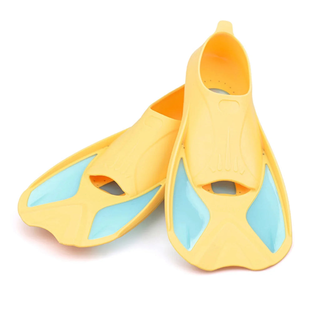 Short Flippers Training Fins for Swimming Snorkeling Swim Carevas