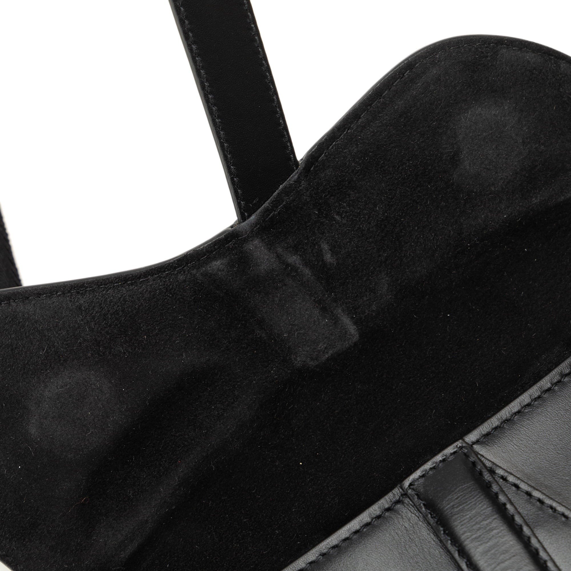 Pre-Owned Bag Unisex Calf Saddle Dior Leather Authenticated Belt Black (Good)
