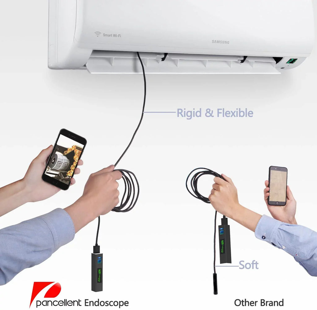 FT) iPhone Cable Metes,16.5 with Wireless HD Rigid Inspection PC 1200P for 8 Borescope Table Camera Endoscope Camera Android Light (5 Smartphone Pancellent Ipad Snake WiFi LED