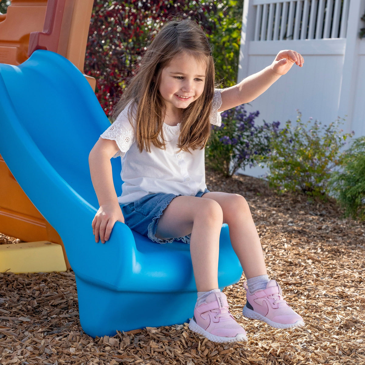 Toddlers Play Double Slide Climber, Up Step2