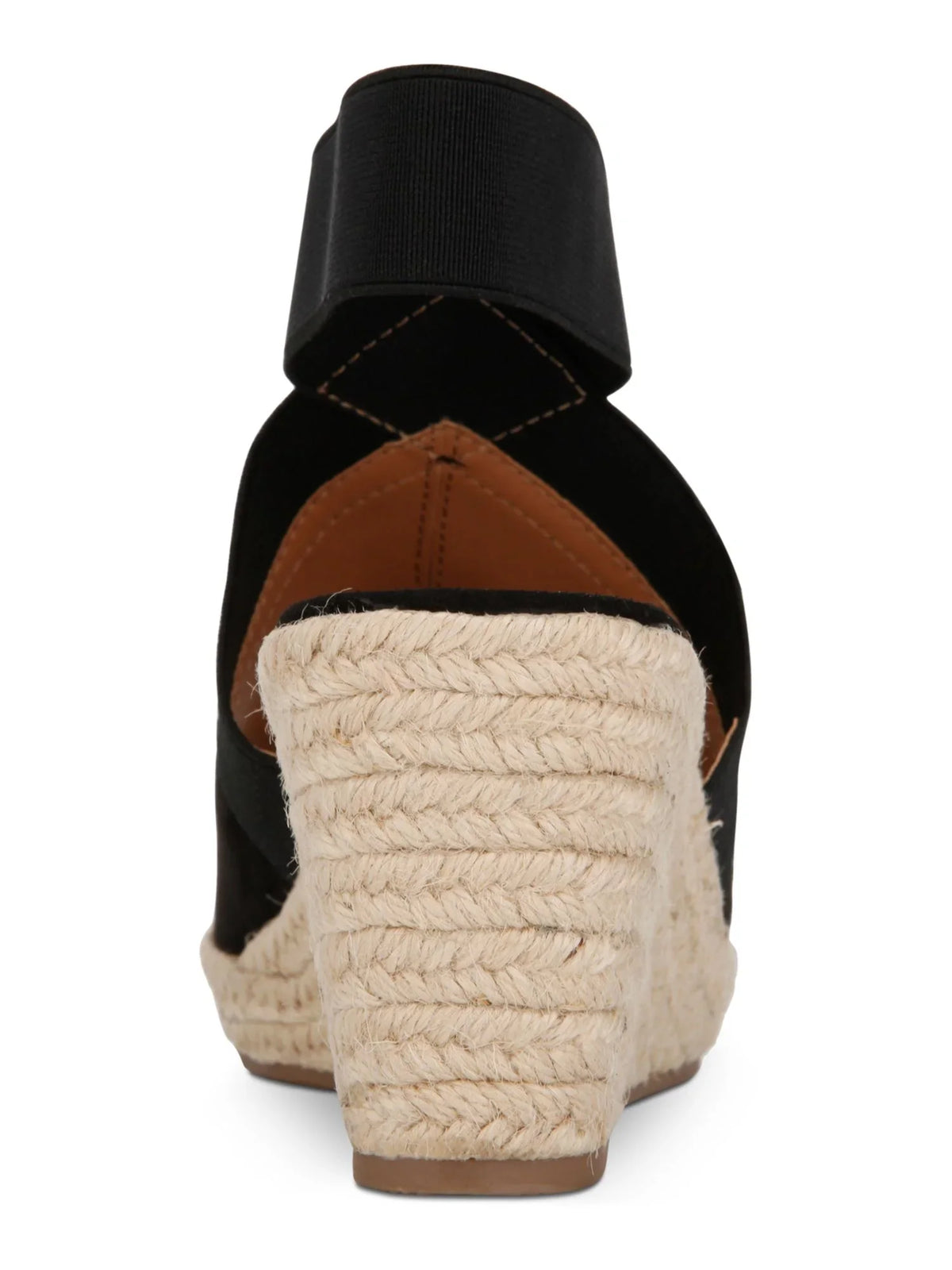 REACTION 1/2" Wedge M Stretch Womens Ankle On Flex 8.5 KENNETH Toe Strap Carrie Round Espadrille Comfort Shoes Padded Slip Gore COLE Black Platform