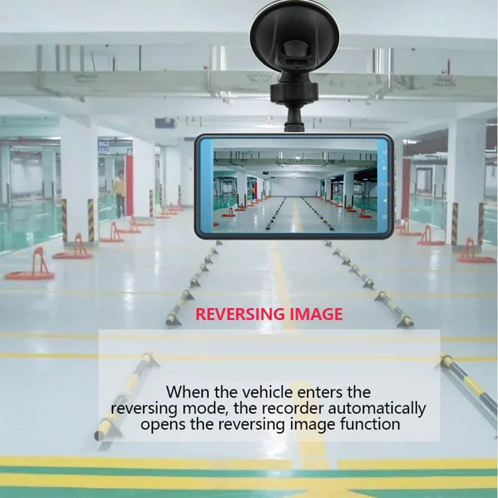 1080P Car Dash Recorder Rear Cam G-Sensor 4\\\" Touch Front Dual Camera DVR Screen